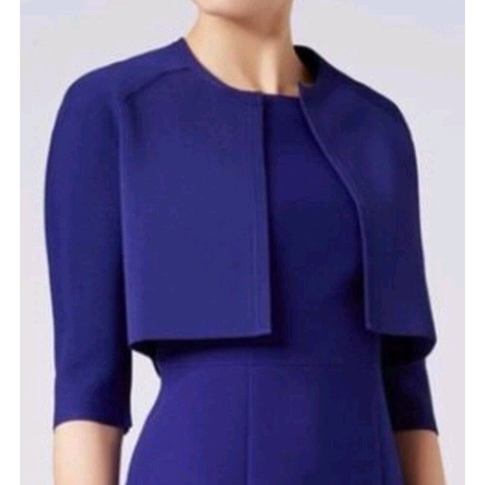 Hugo Boss Fimogena Women's Purple Cropped Bolero Cardigan Medium 3/4 Sleeve XS